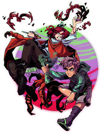 autumn and vernon helfeather (2023) Animus Vitrum character design