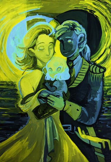 child of the eclipse(2021) acrylic on paper