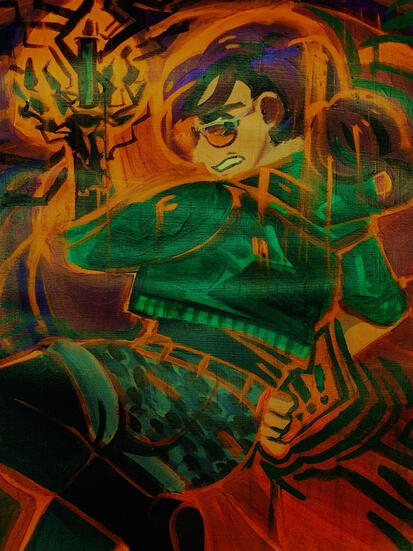 infiltration (2021) acrylic on paper