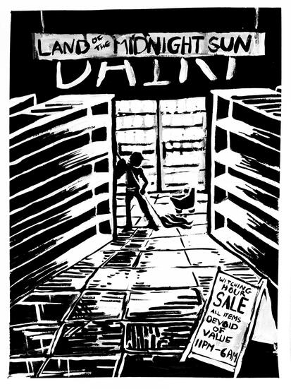 midnight sun(2021) acrylic on paper