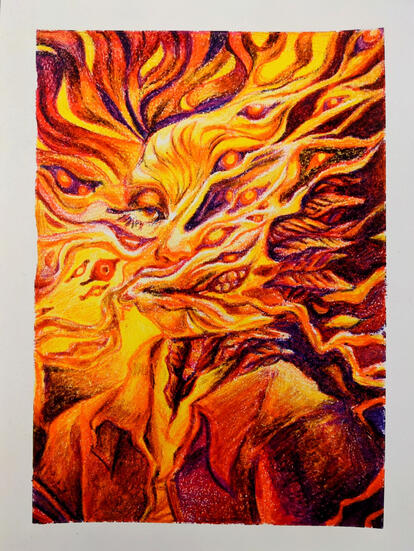 tone series (crayon) (2023) crayon on paper