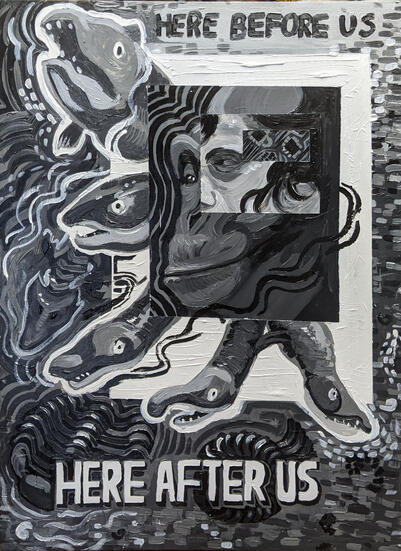 here before us, here after us (2022) acrylic on canvas