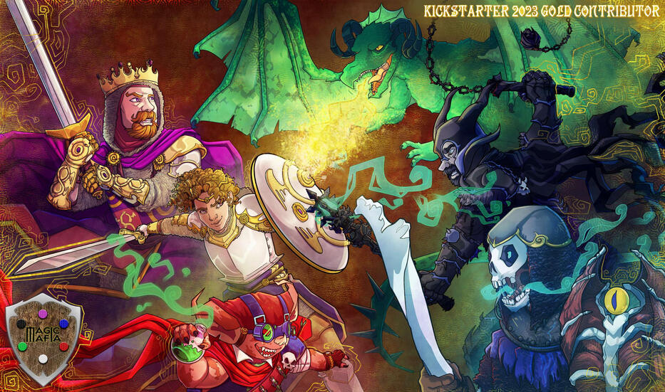 magic mafia playmat (2023) digital illustration Piece made for Magic Mafia Gaming.