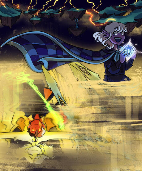 fvriva and the book of books (skylands) (2021) digital illustration