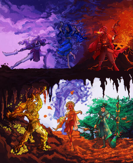 in which iskandar calls for yasaka (2022) digital illustration, character design