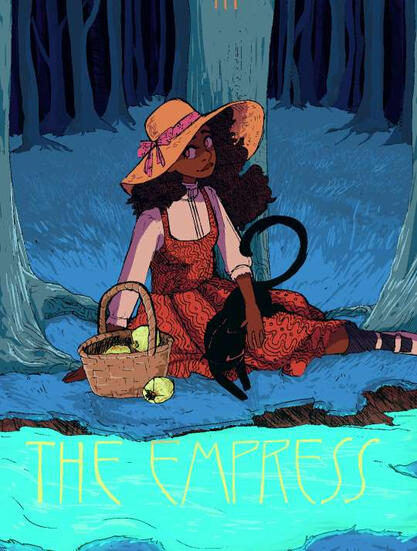 The Empress (2021) digital illustration Part of the Animus Vitrum Major Arcana tarot series.